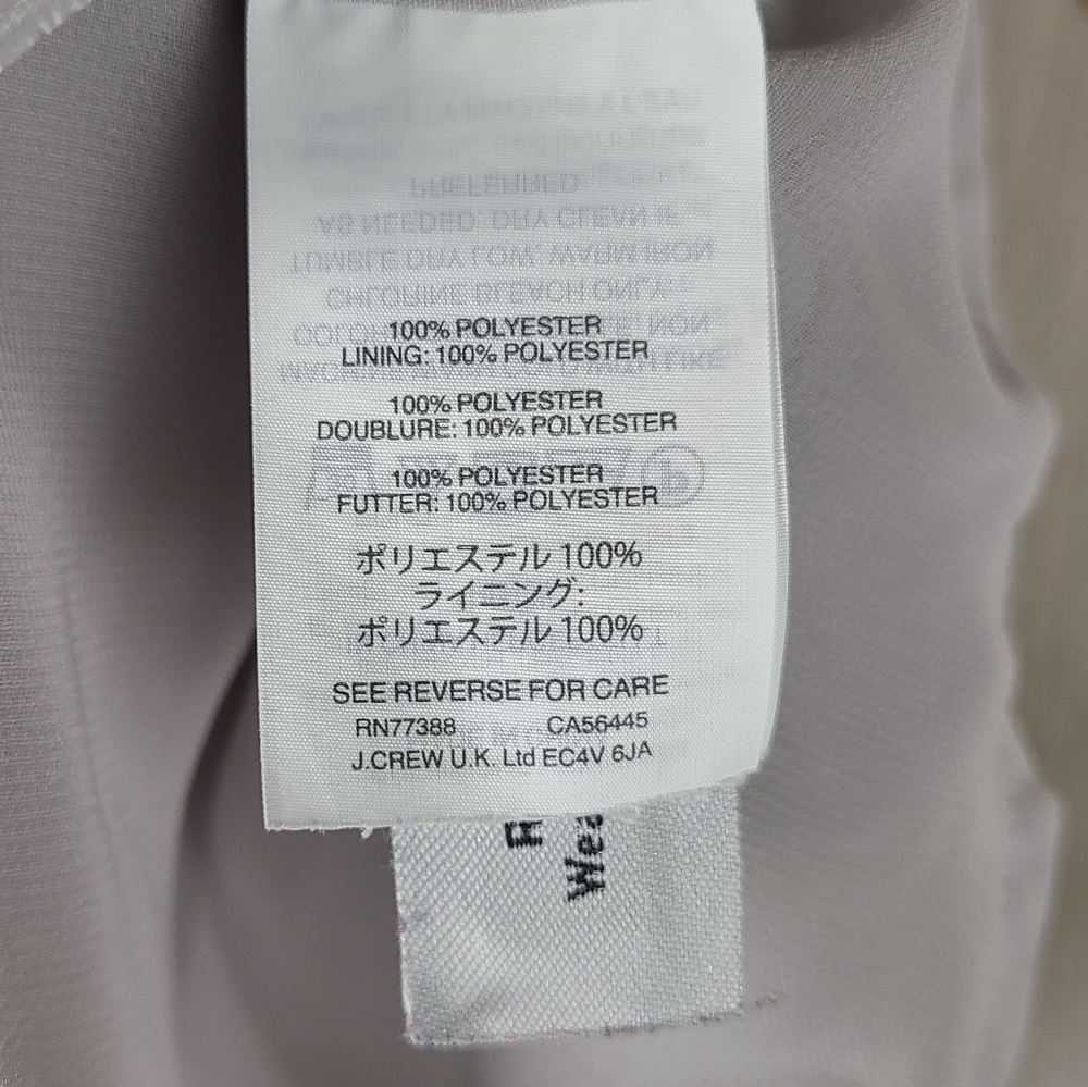 J. Crew Velvet Going Out Top Metallic Silver Size 10 - Picture 7 of 8